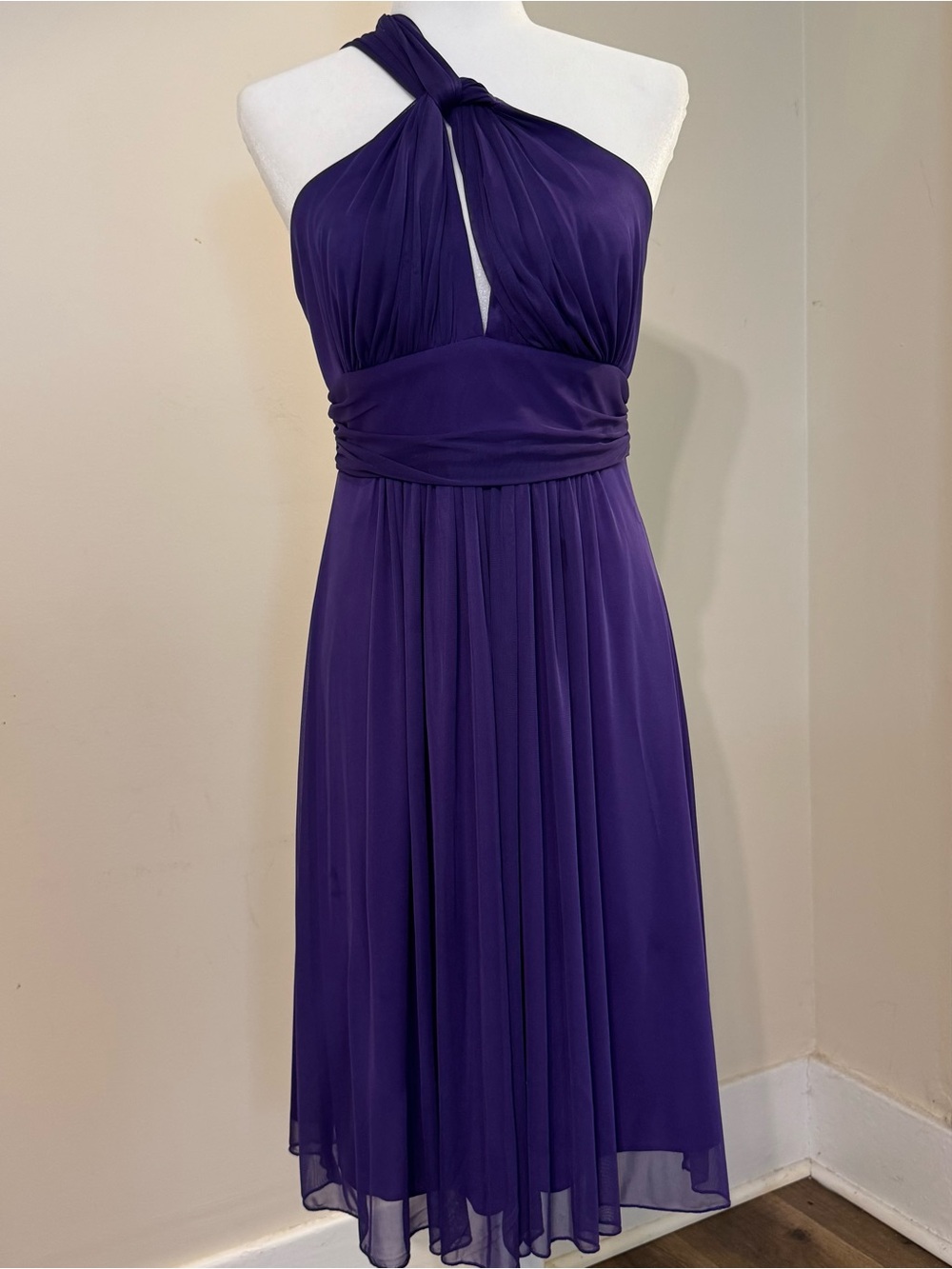Dollar Elegant Purple Halter Midi Dress
